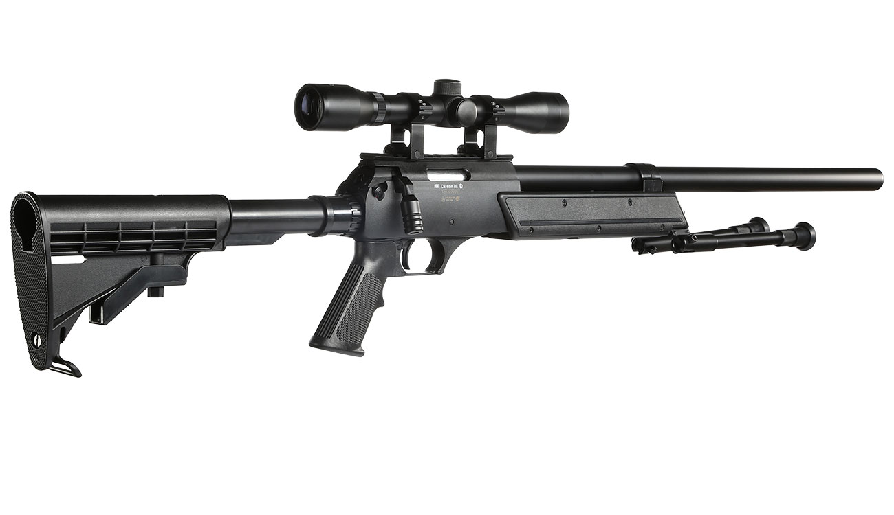 ASG Urban Sniper Bolt Action Snipergewehr inkl. Zweibein / Zielfernrohr Springer 6mm BB schwarz Bild 4