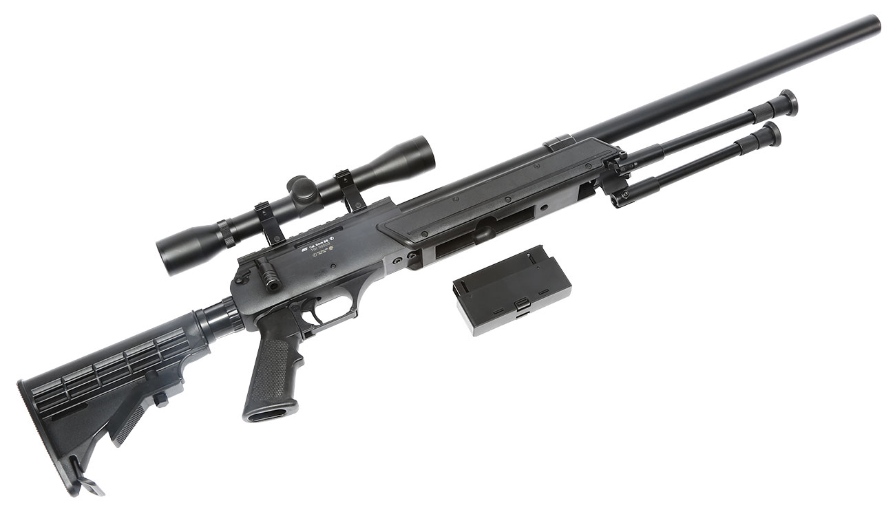 ASG Urban Sniper Bolt Action Snipergewehr inkl. Zweibein / Zielfernrohr Springer 6mm BB schwarz Bild 5