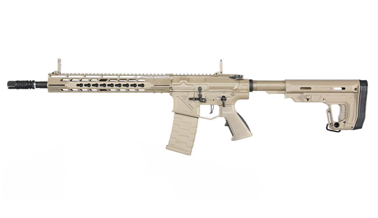 APS Phantom Extremis Rifle MK2 eSilver Edge SDU-MosFet 2.0 Vollmetall S-AEG 6mm BB Tan Bild 1