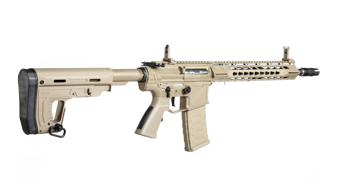 APS Phantom Extremis Rifle MK2 eSilver Edge SDU-MosFet 2.0 Vollmetall S-AEG 6mm BB Tan Bild 3