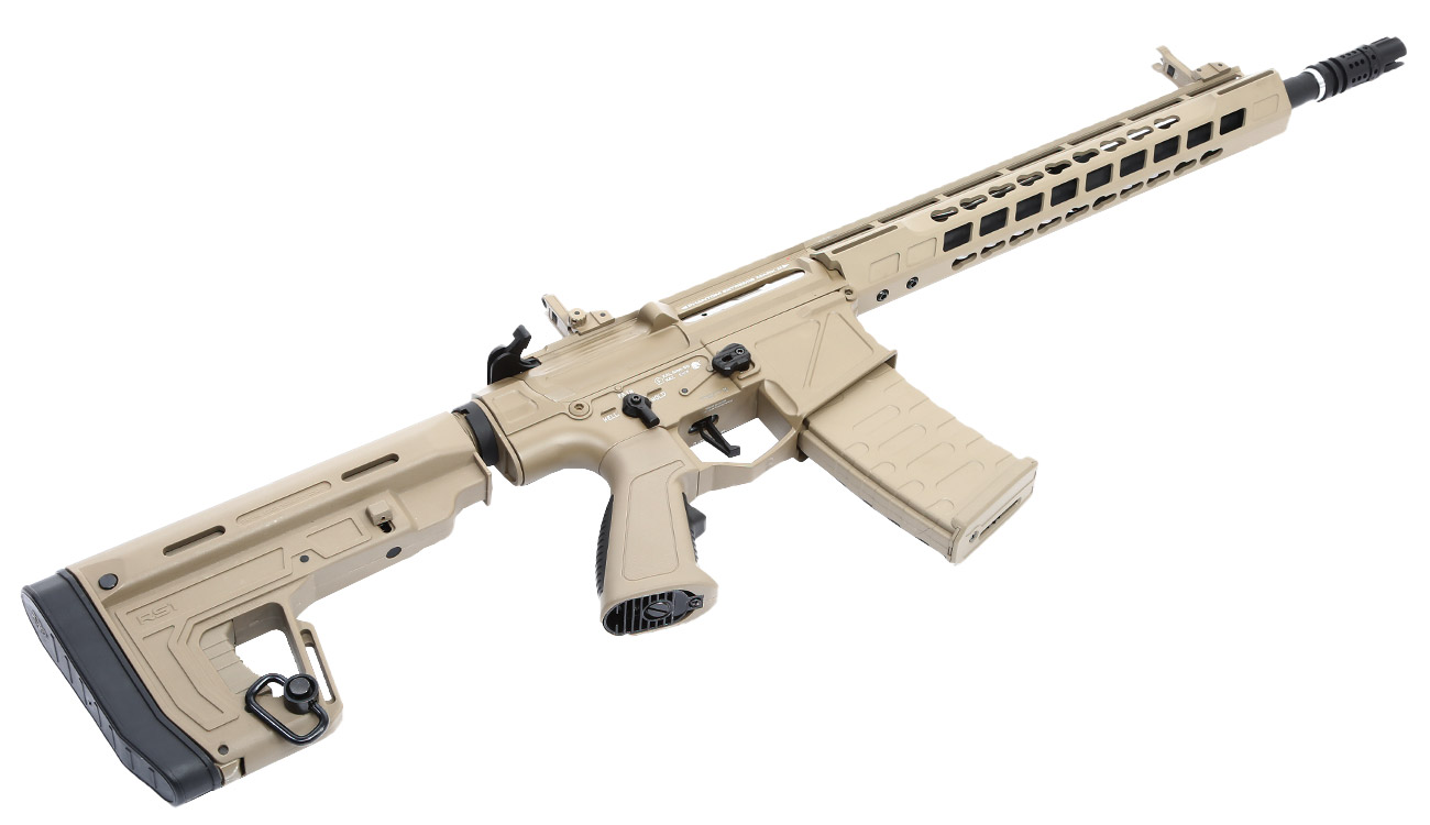 APS Phantom Extremis Rifle MK2 eSilver Edge SDU-MosFet 2.0 Vollmetall S-AEG 6mm BB Tan Bild 4