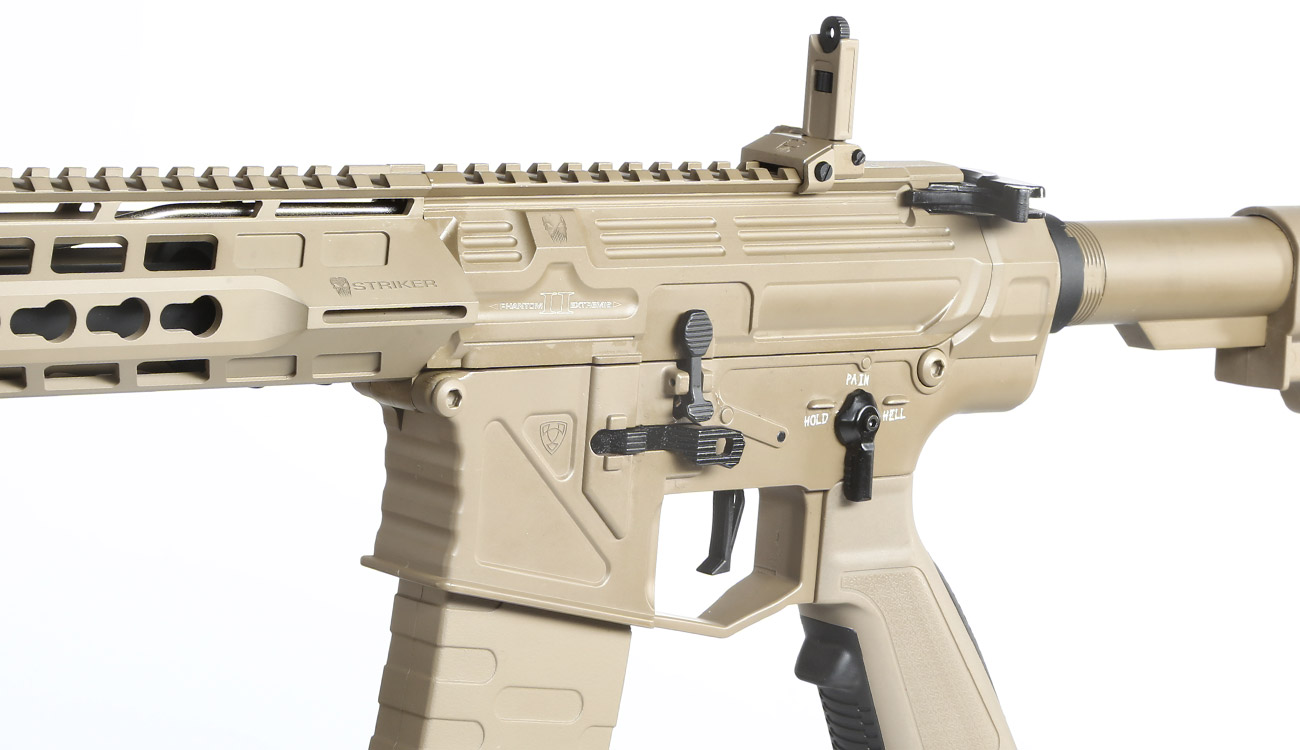 APS Phantom Extremis Rifle MK2 eSilver Edge SDU-MosFet 2.0 Vollmetall S-AEG 6mm BB Tan Bild 7