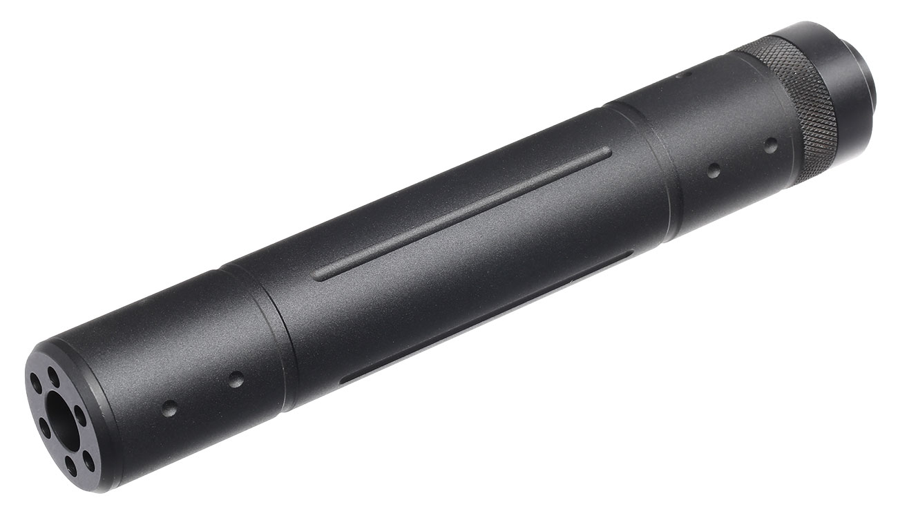 MET Aluminium Type-D Suppressor Silencer 195 x 31mm 14mm- schwarz