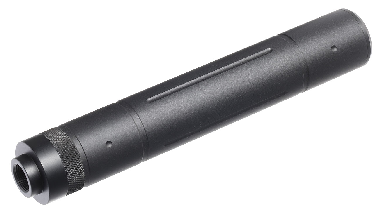 MET Aluminium Type-D Suppressor Silencer 195 x 31mm 14mm- schwarz Bild 1