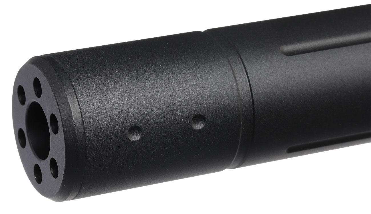 MET Aluminium Type-D Suppressor Silencer 195 x 31mm 14mm- schwarz Bild 4