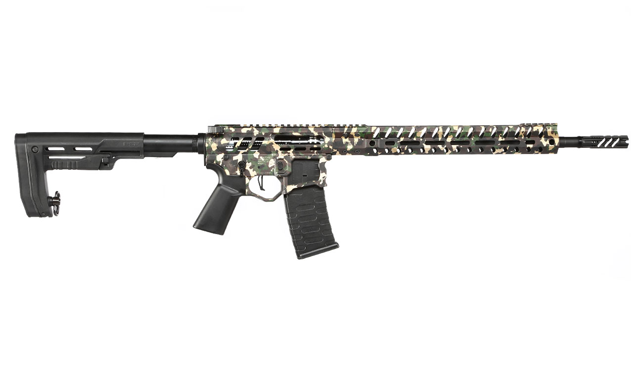 Versandrcklufer APS/EMG F-1 Firearms UDR-15 3G Dem. R. Vollm. BlowBack S-AEG 6mm BB Camouflage Bild 2