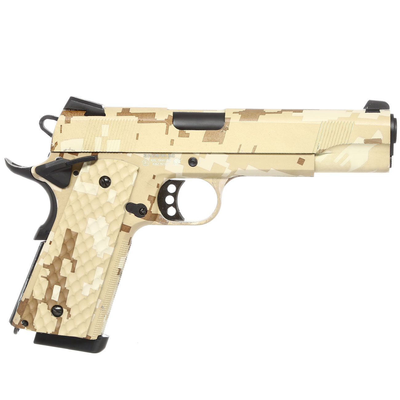 Nuprol Raven M1911 MEU Vollmetall GBB 6mm BB Digital Desert Bild 3
