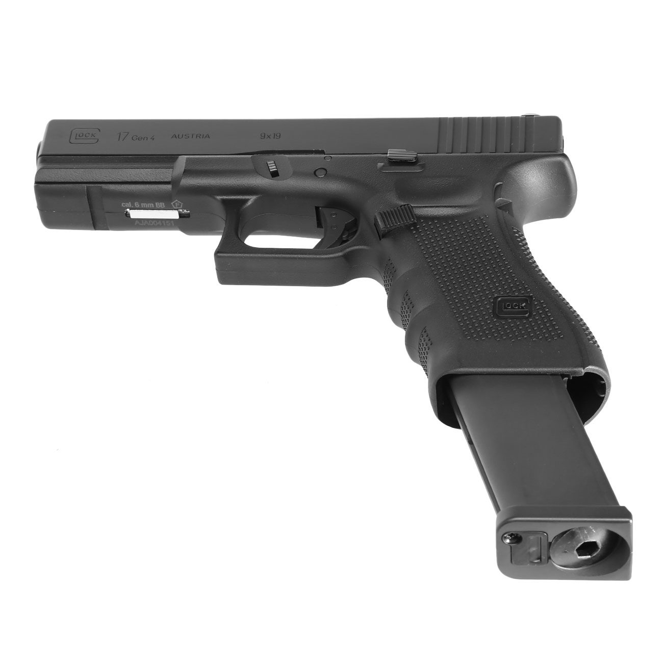 Glock 17 Gen. 4 mit Metallschlitten CO2 BlowBack 6mm BB schwarz Bild 1