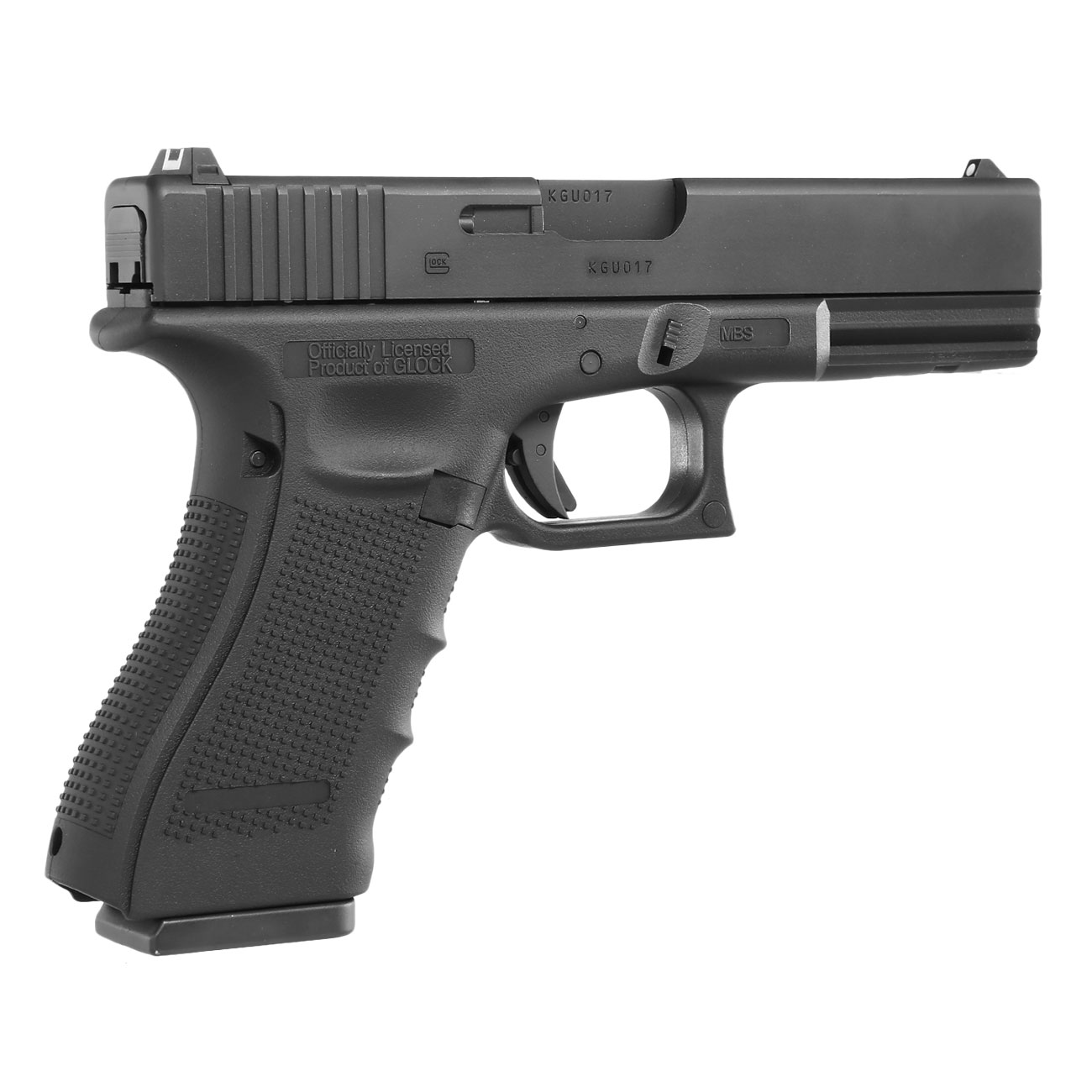 Glock 17 Gen. 4 mit Metallschlitten CO2 BlowBack 6mm BB schwarz Bild 7