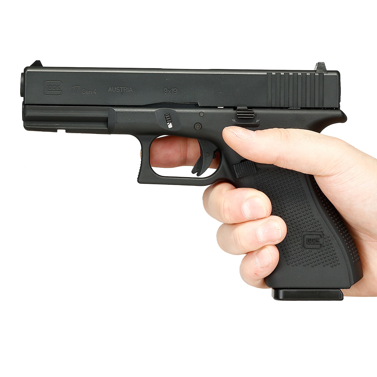 Glock 17 Gen. 4 Airsoft mit Metallschlitten CO2 BlowBack 6mm BB schwarz Bild 3