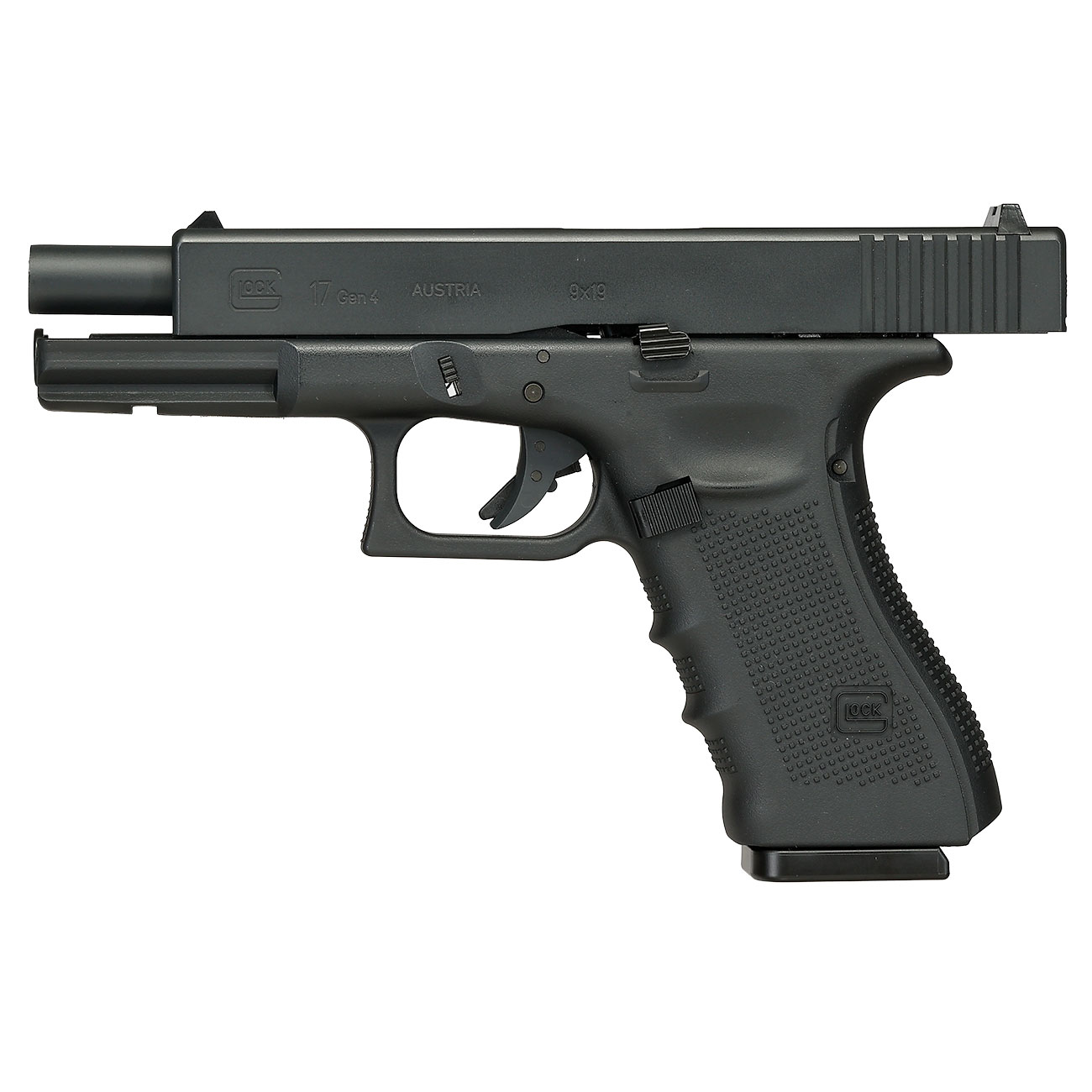 Glock 17 Gen. 4 Airsoft mit Metallschlitten CO2 BlowBack 6mm BB schwarz Bild 4