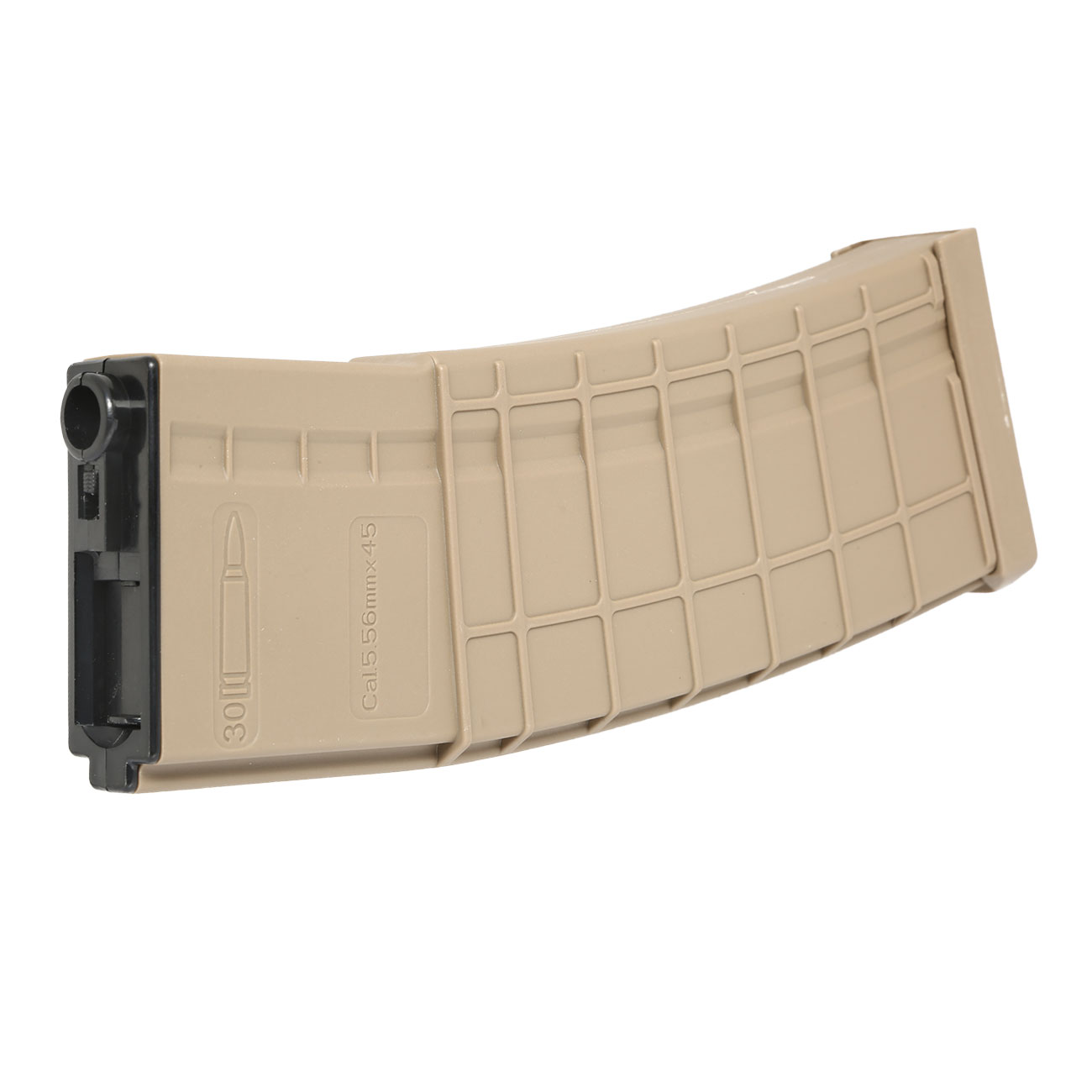 Evolution M4 / M16 Tac-A Polymer-Magazin Hi-Cap 450 Schuss Tan