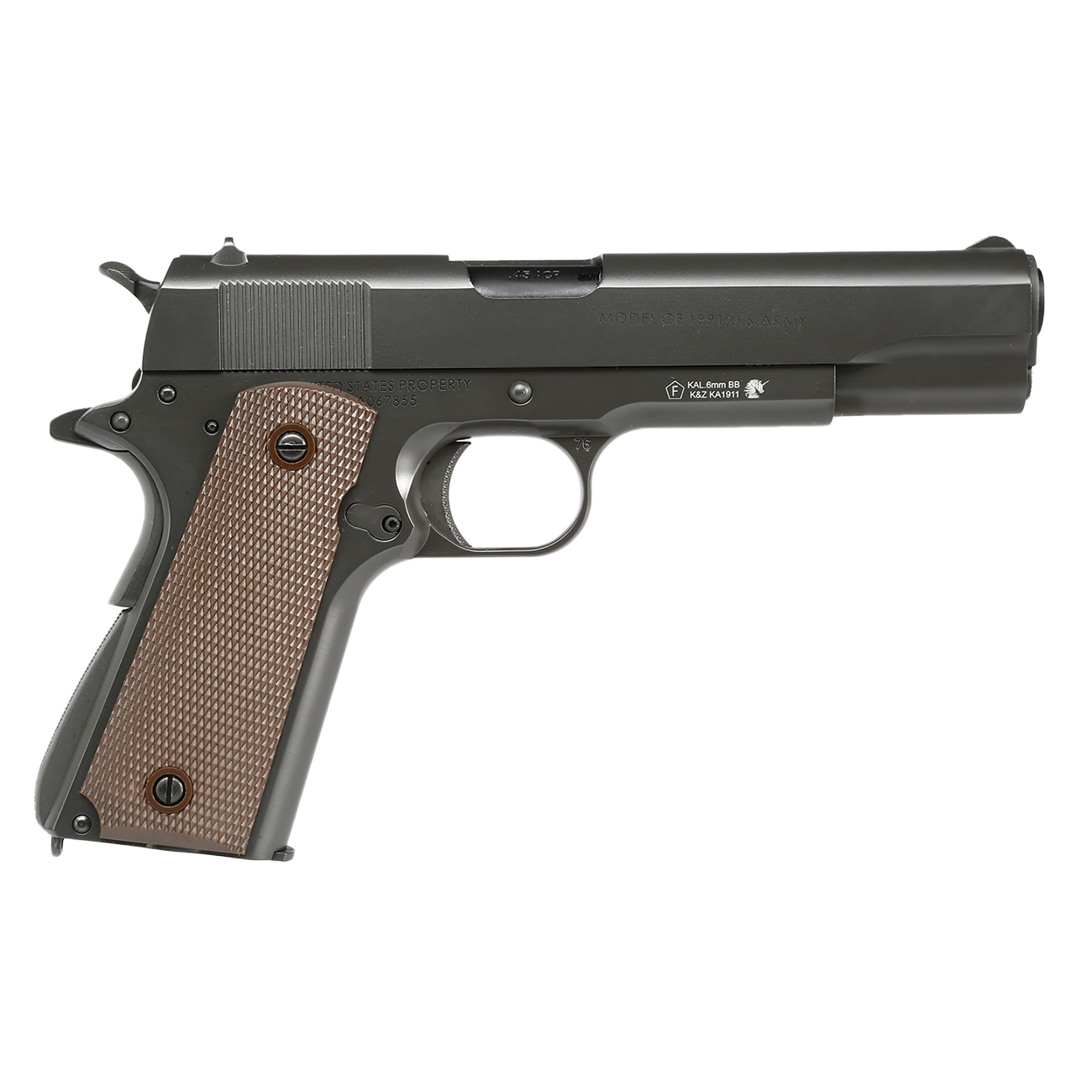 King Arms M1911-A1 Cal. 45 Vollmetall GBB 6mm BB Original-Grey Bild 3