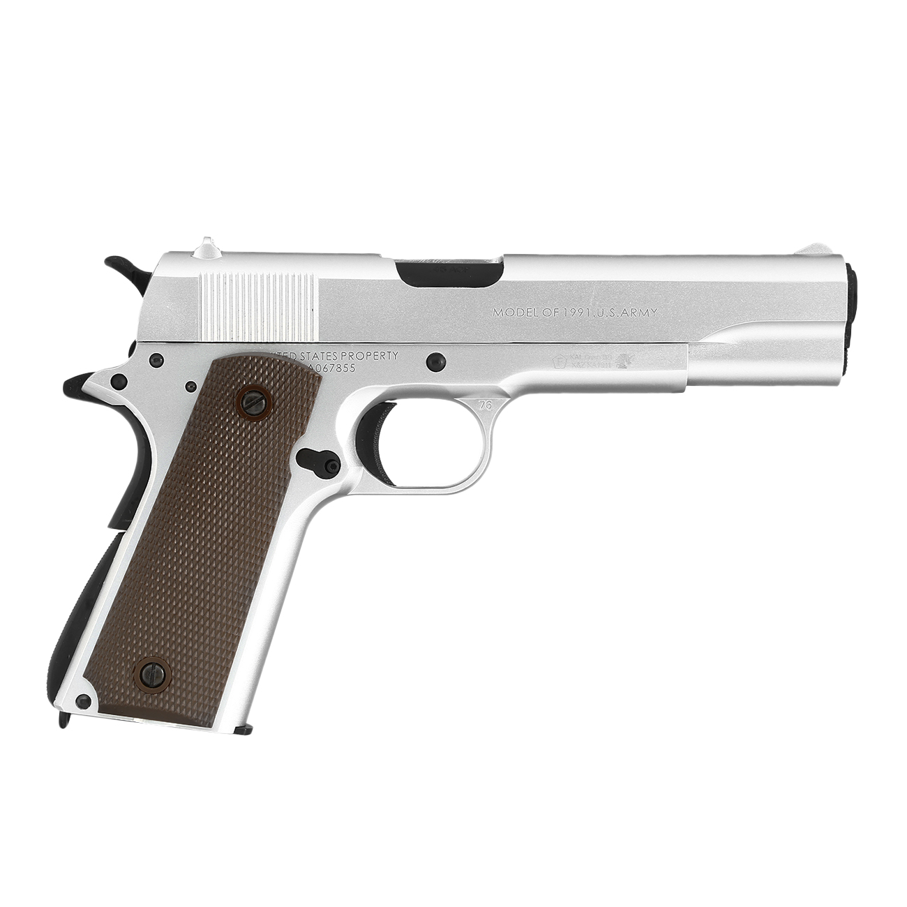 King Arms M1911-A1 Cal. 45 Vollmetall GBB 6mm BB silber Bild 3