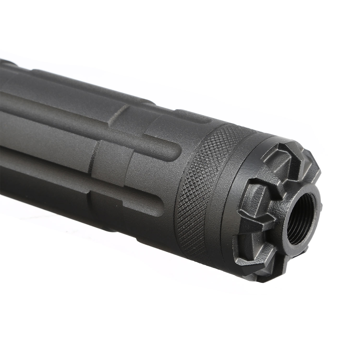 G&G GOMS MK5 Aluminium Tactical Silencer 210mm 14mm- schwarz Bild 5