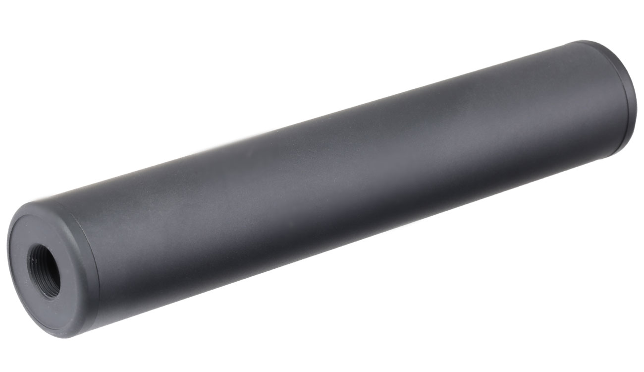 MET Aluminium Smooth Suppressor Silencer 190 x 35mm 14mm+ / 14mm- schwarz