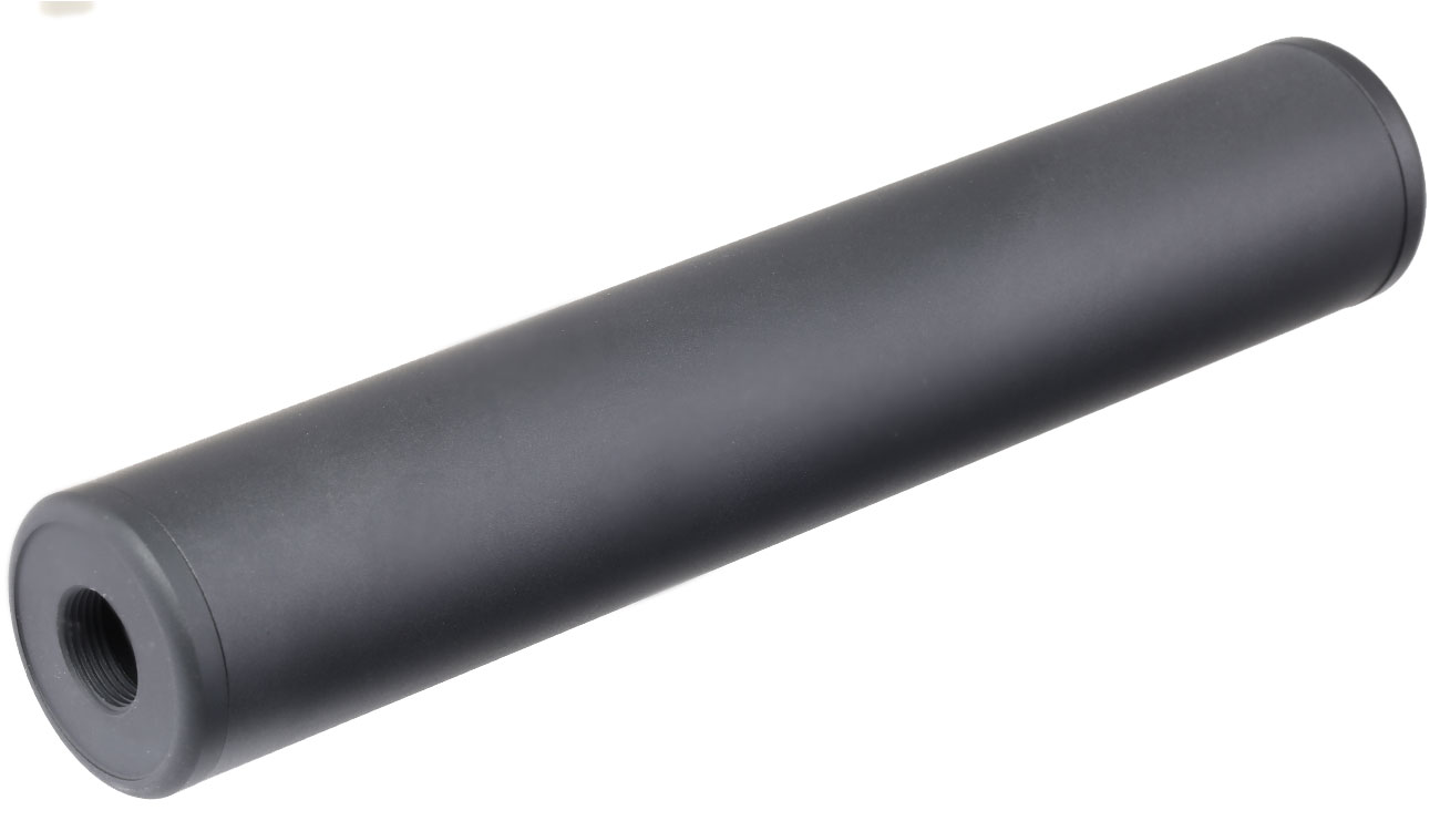 MET Aluminium Smooth Suppressor Silencer 190 x 35mm 14mm+ / 14mm- schwarz Bild 1