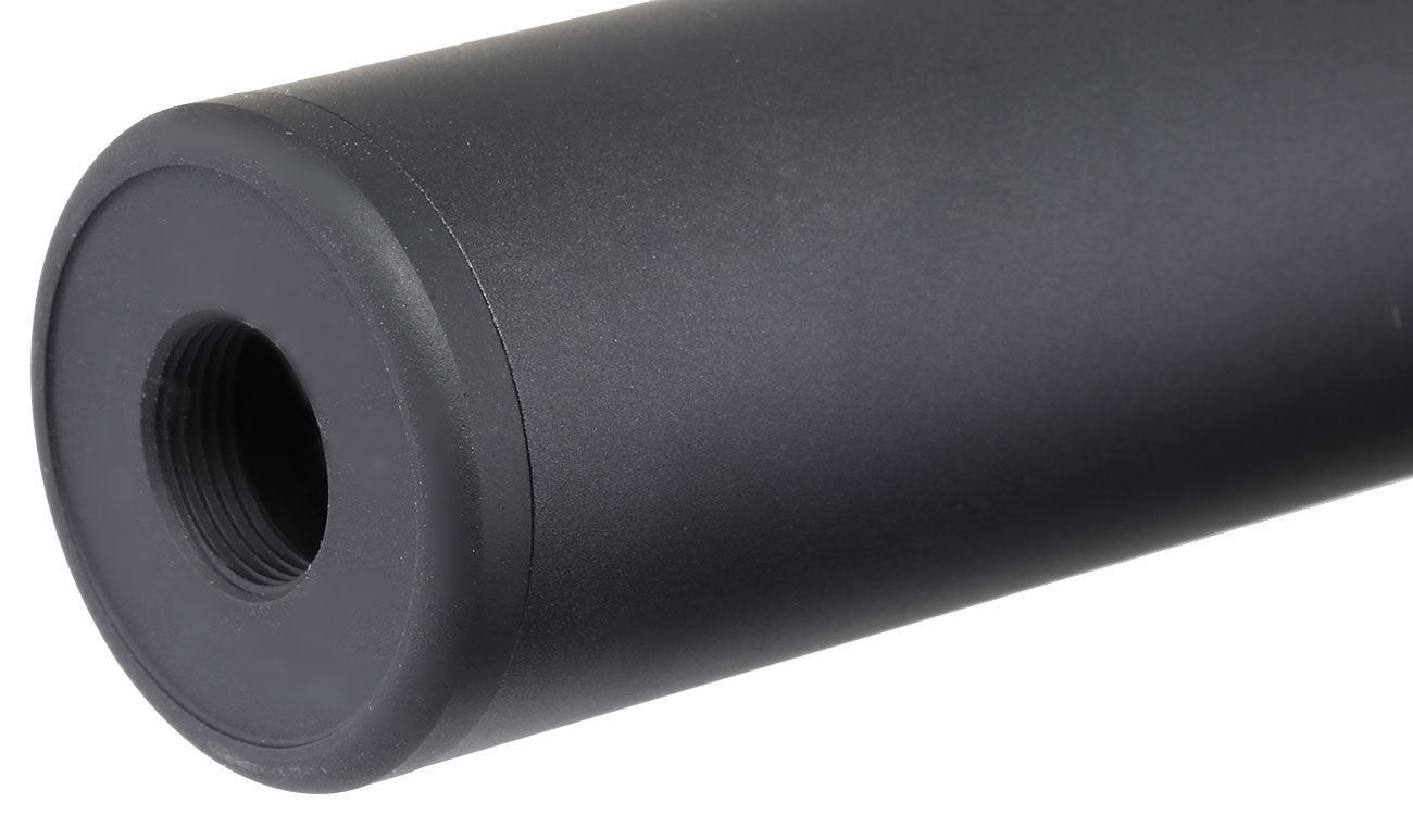 MET Aluminium Smooth Suppressor Silencer 190 x 35mm 14mm+ / 14mm- schwarz Bild 4