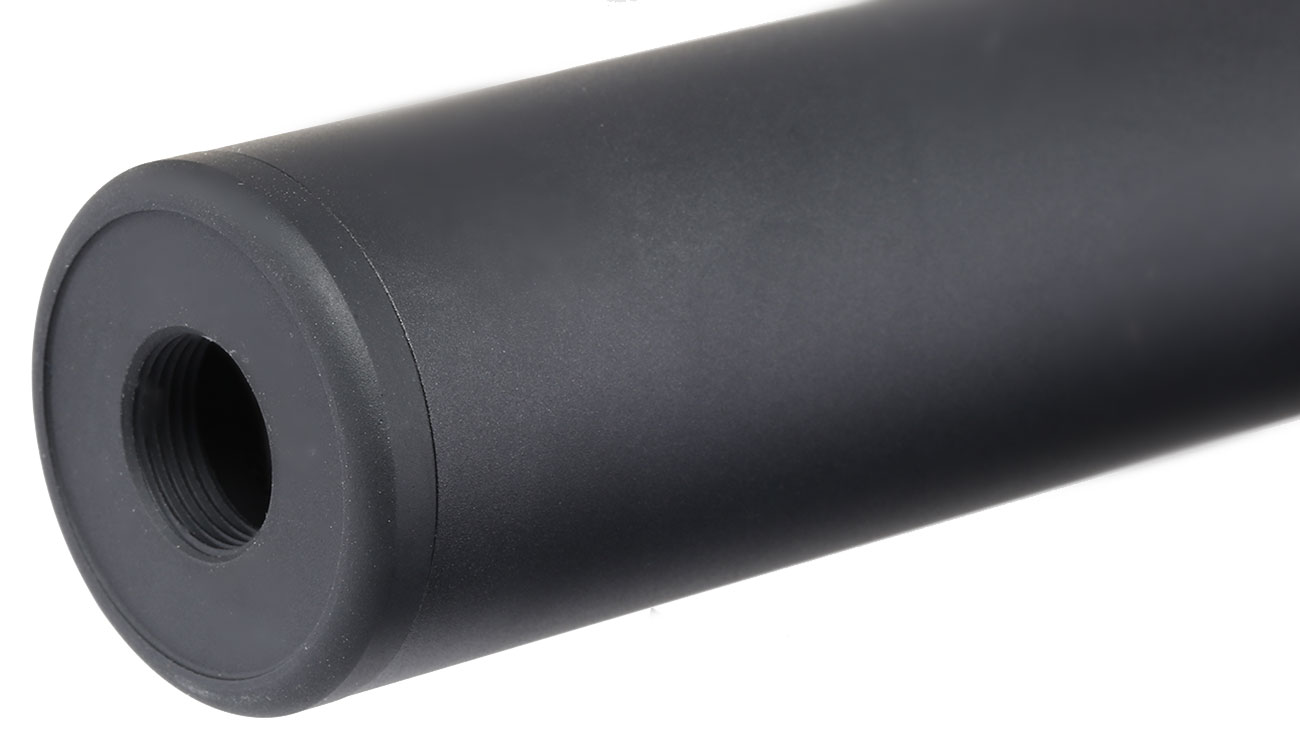 MET Aluminium Smooth Suppressor Silencer 190 x 35mm 14mm+ / 14mm- schwarz Bild 5