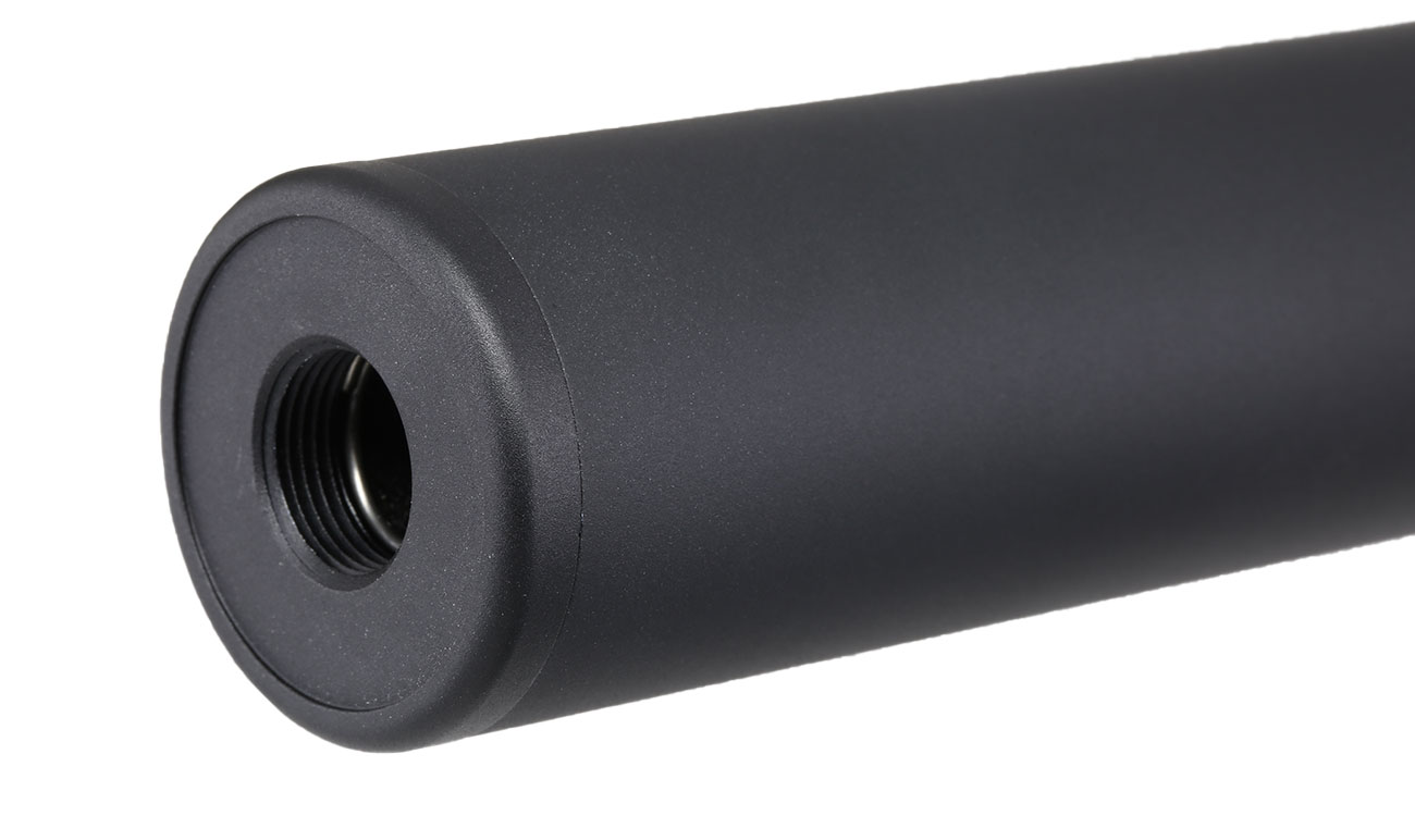 MET Aluminium Smooth Suppressor Silencer 100 x 35mm 14mm+ / 14mm- schwarz Bild 4