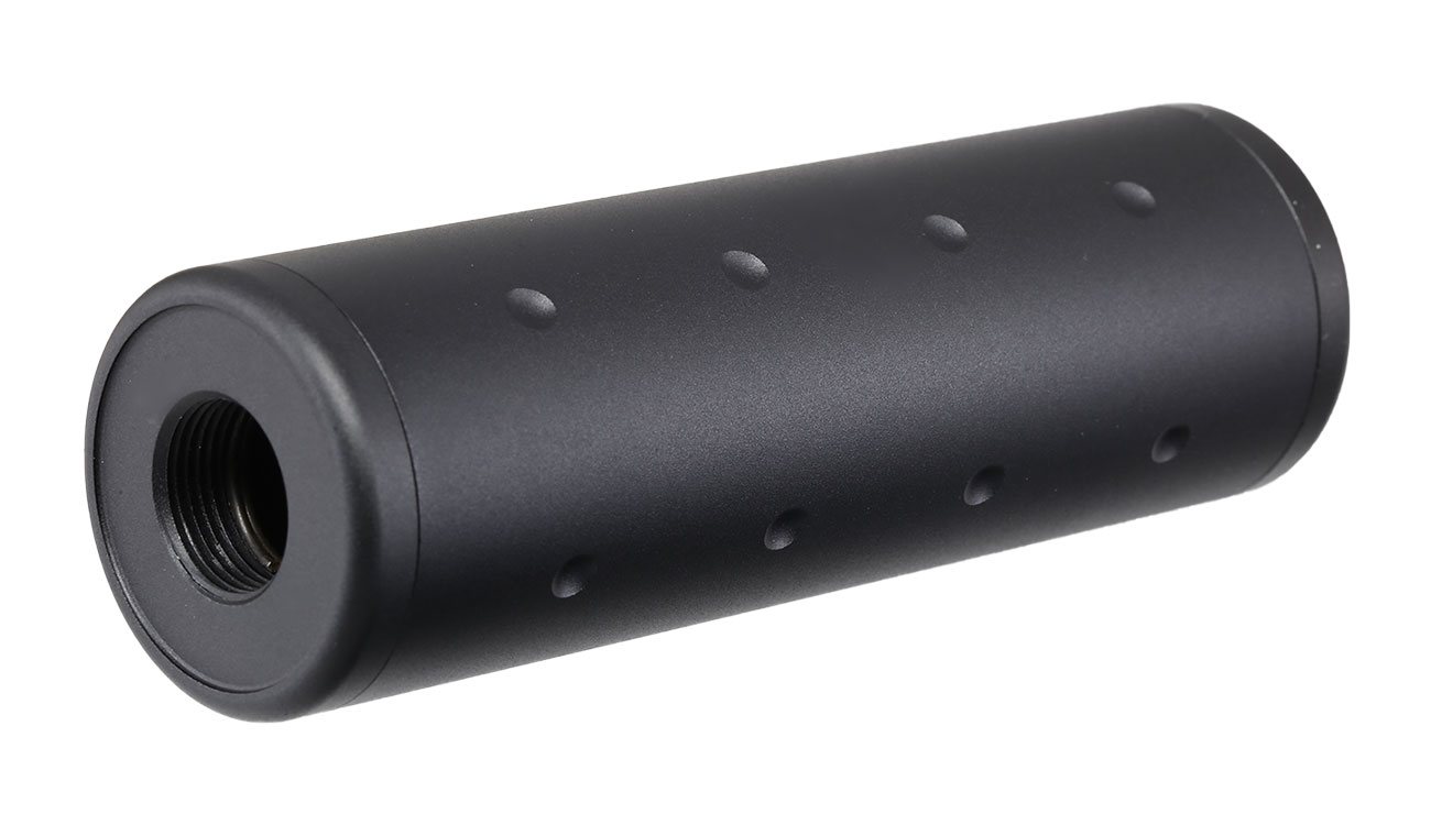 MET Aluminium Skull Suppressor Silencer 98 x 32mm 14mm+ / 14mm- schwarz