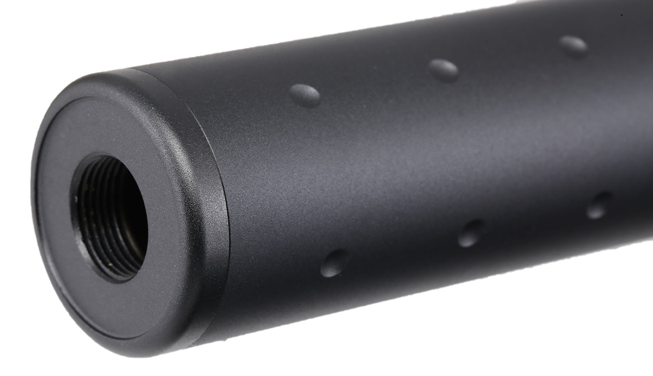 MET Aluminium Skull Suppressor Silencer 98 x 32mm 14mm+ / 14mm- schwarz Bild 2