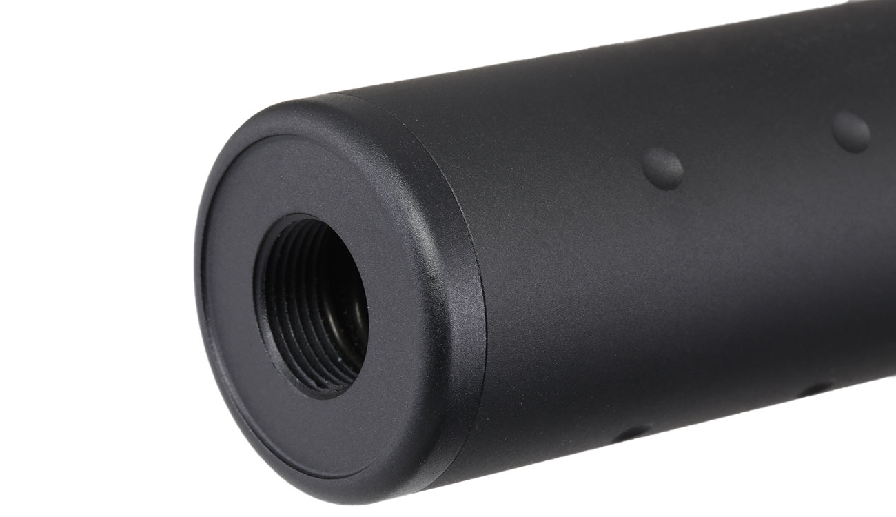 MET Aluminium Skull Suppressor Silencer 128 x 32mm 14mm+ / 14mm- schwarz Bild 2