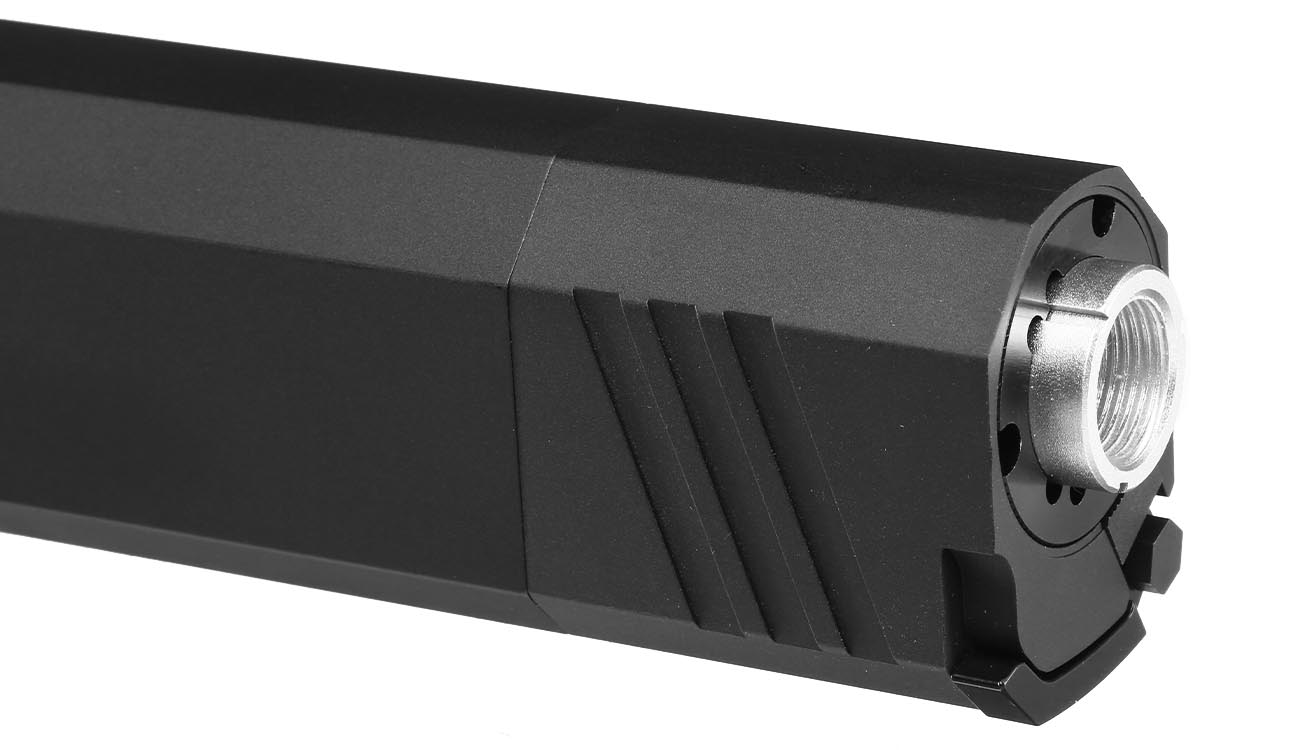 Big Dragon Airsoft OS 9mm Aluminium Mock Suppressor 14mm- schwarz Bild 7