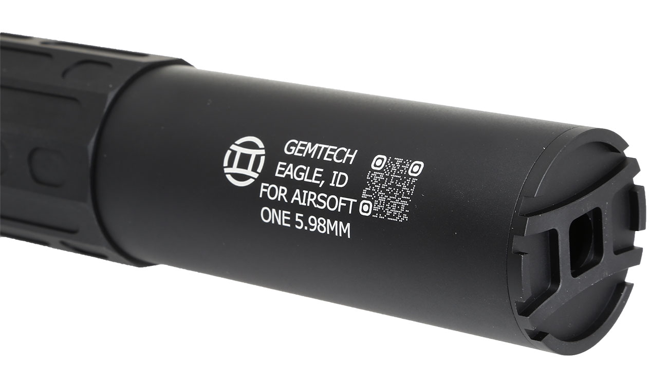 Acetech / EMG / Gemtech One Aluminium Silencer Tracer Unit inkl. Akku 14mm- schwarz Bild 1