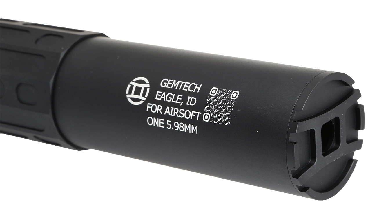 Acetech / EMG / Gemtech One Aluminium Silencer Tracer Unit inkl. Akku 14mm- schwarz Bild 4