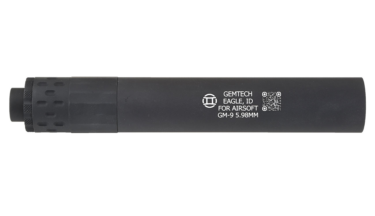 Acetech / EMG / Gemtech GM-9 Aluminium Silencer Tracer Unit inkl. Akku 14mm- schwarz Bild 1