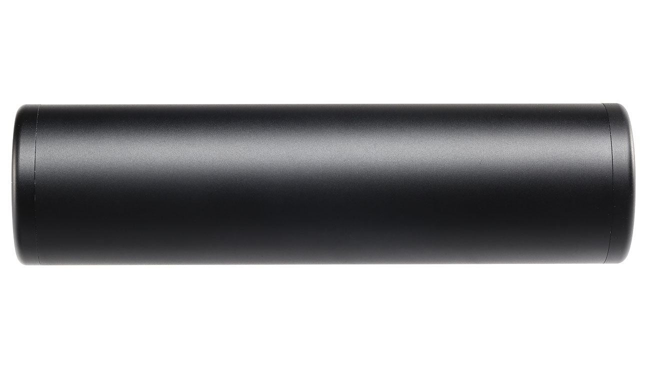 MET Aluminium Smooth Suppressor Silencer 130 x 35mm 14mm+ / 14mm- schwarz Bild 2