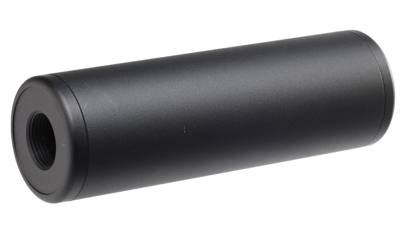 MET Aluminium Smooth Suppressor Silencer 100 x 32mm 14mm+ / 14mm- schwarz Bild 1