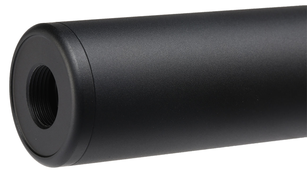 MET Aluminium Smooth Suppressor Silencer 100 x 32mm 14mm+ / 14mm- schwarz Bild 4