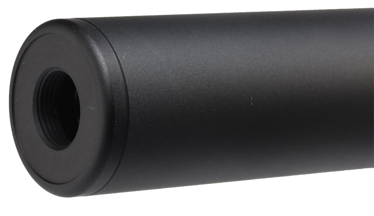 MET Aluminium Smooth Suppressor Silencer 100 x 32mm 14mm+ / 14mm- schwarz Bild 5
