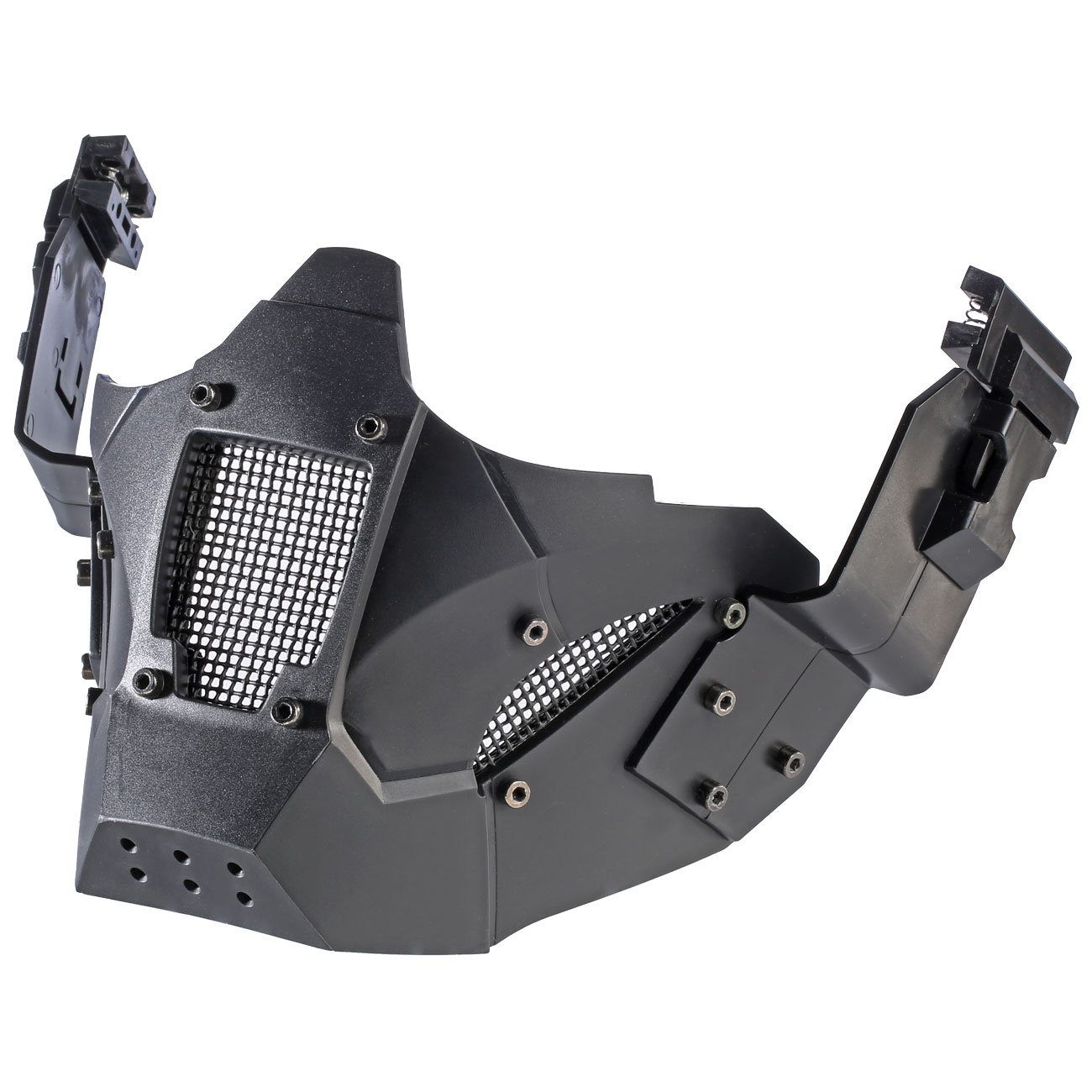 Evolution Airsoft Iron Maske mit Halterung fr / ohne FAST Helme schwarz Bild 1