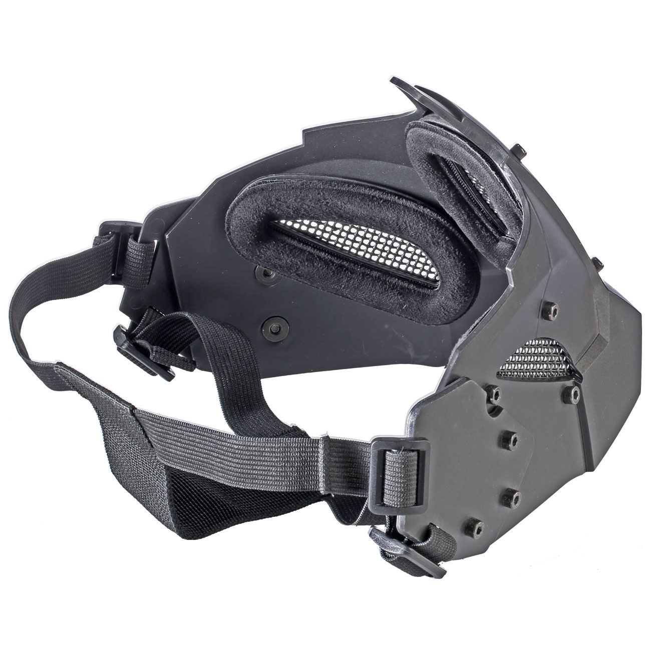 Evolution Airsoft Iron Maske mit Halterung für / ohne FAST Helme schwarz Bild 1