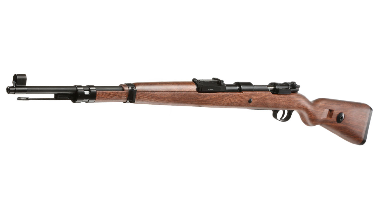Double Bell Airsoft Karabiner 98K Bolt-Action Springer Gewehr mit Hlsenauswurf 6mm BB Holzoptik