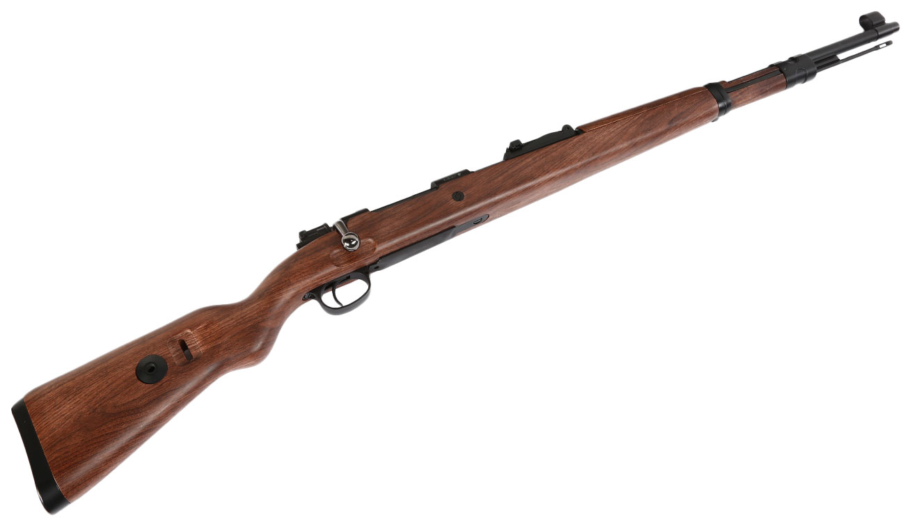 Double Bell Airsoft Karabiner 98K Gas Bolt-Action Gewehr mit Hlsenauswurf 6mm BB Holzoptik Bild 5