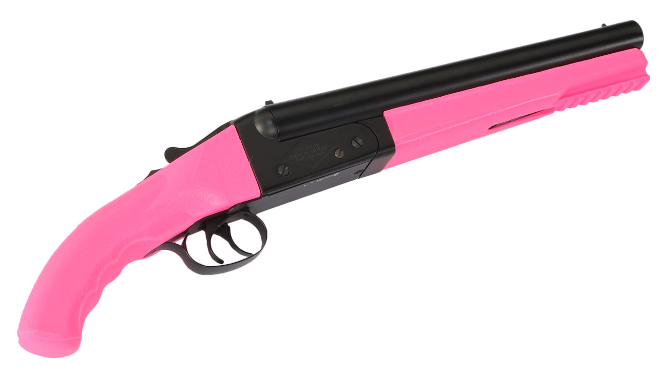 Haw San Fs 0521 Tactical Double Barrel Vollmetall Gas Shotgun 6mm Bb Pink Kotte Zeller