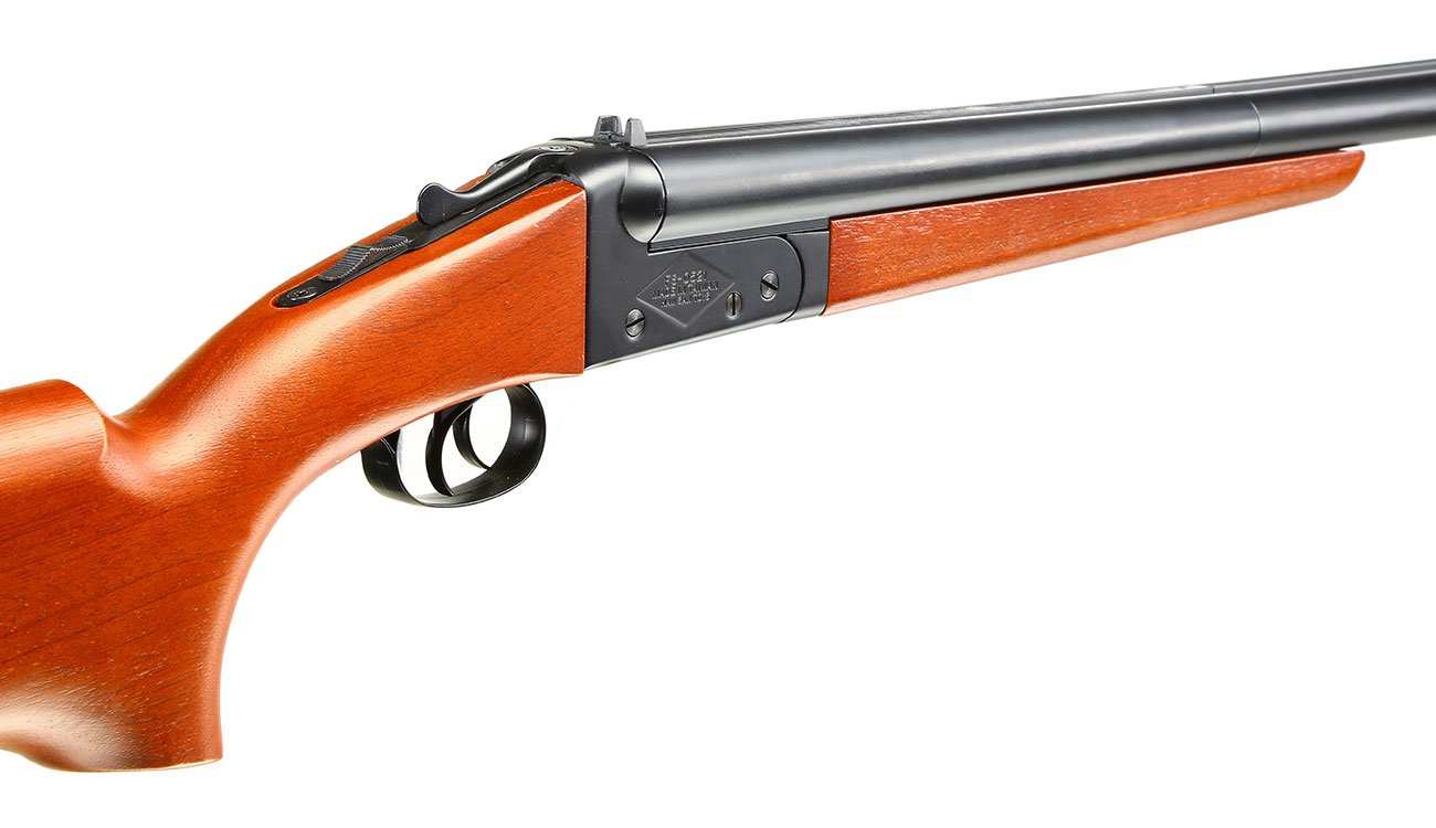 Haw San FS-0521 Full Size Long Double Barrel Vollmetall Gas Shotgun 6mm BB Echtholz-Version Bild 9