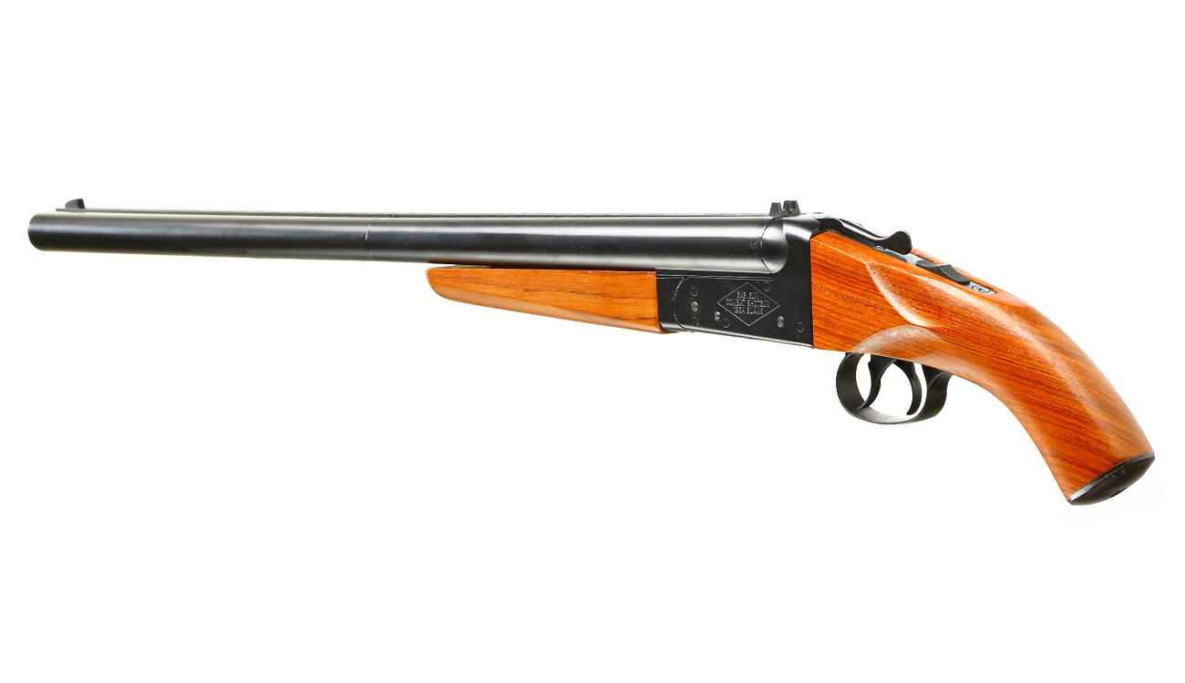 Haw San FS-0521 Long Double Barrel Vollmetall Gas Shotgun 6mm BB Echtholz-Version Bild 11