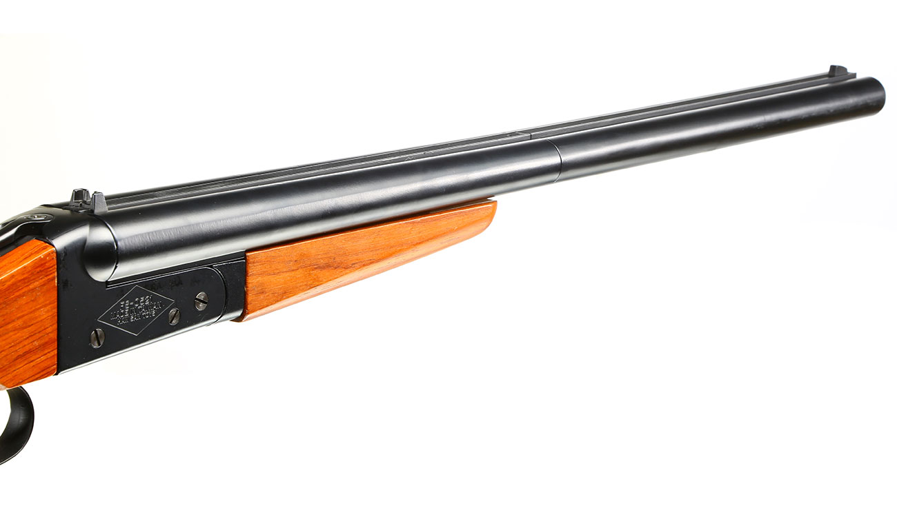 Haw San FS-0521 Long Double Barrel Vollmetall Gas Shotgun 6mm BB Echtholz-Version Bild 9