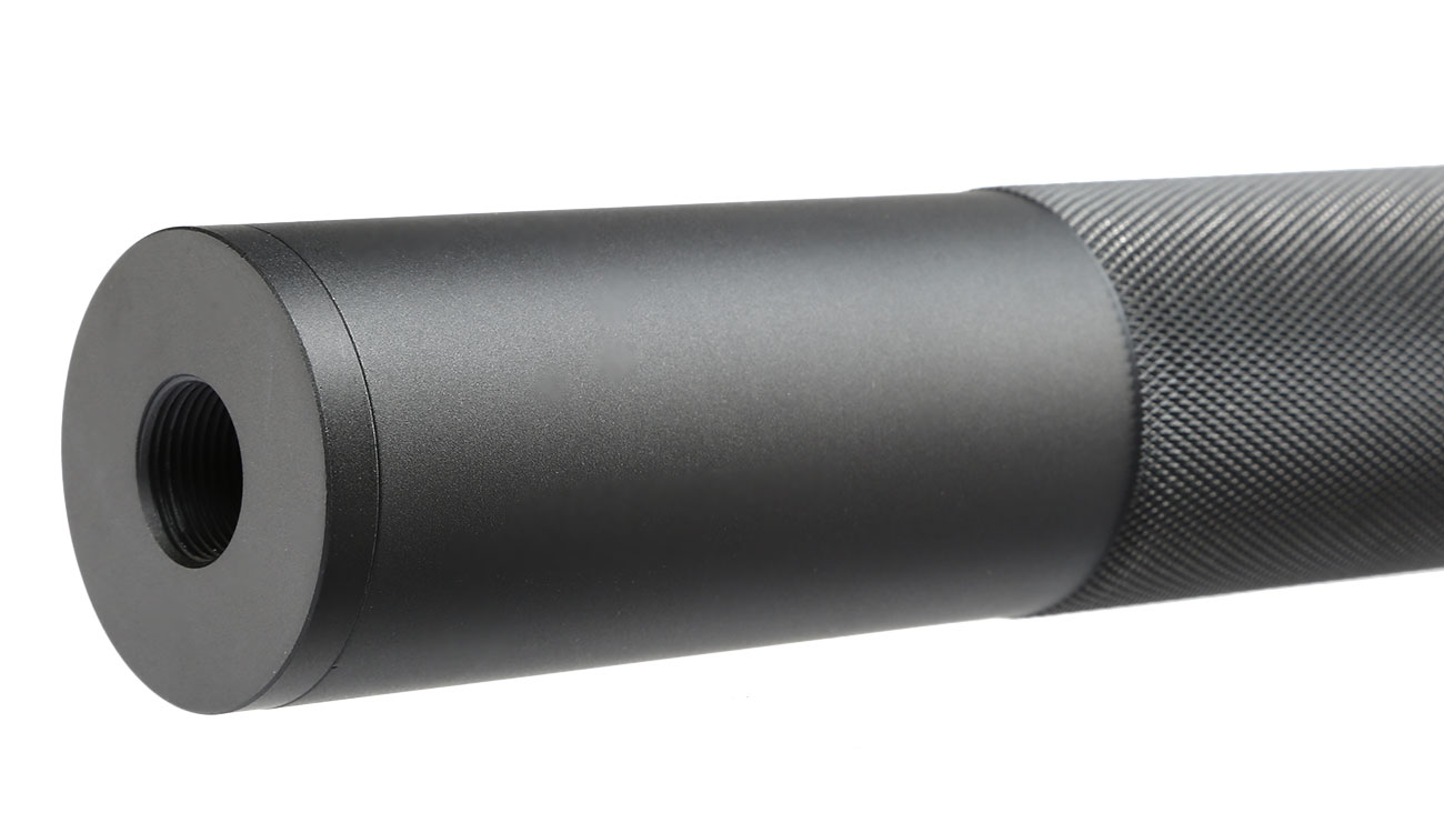 MET Aluminium Nato 5.56 Style Suppressor Silencer 189 x 36mm 14mm+ / 14mm- schwarz Bild 4