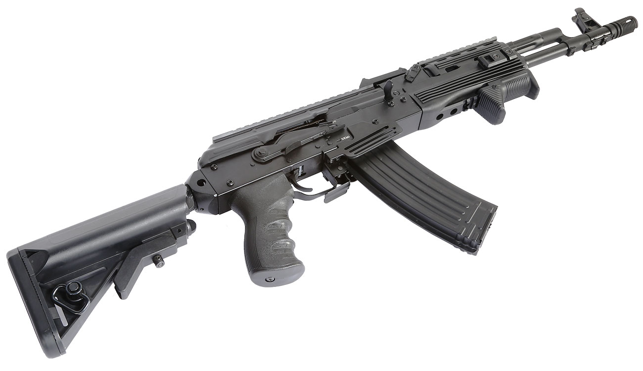 APS AK-74 PMC Tactical Vollmetall BlowBack S-AEG 6mm BB schwarz Bild 4