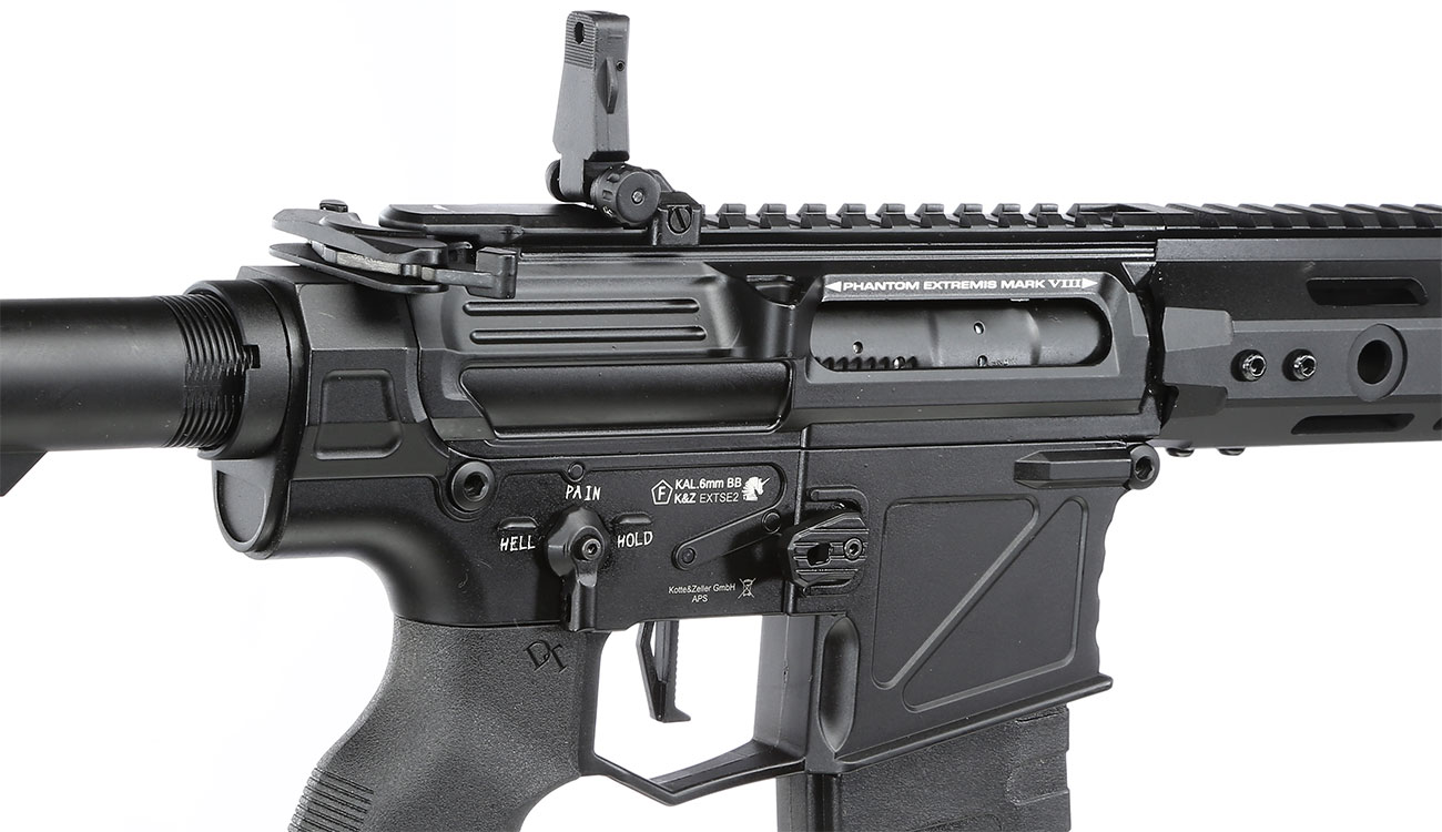 APS Phantom Extremis Rifle MK8 eSilver Edge SDU-MosFet 2.0 Vollmetall S-AEG 6mm BB schwarz Bild 8