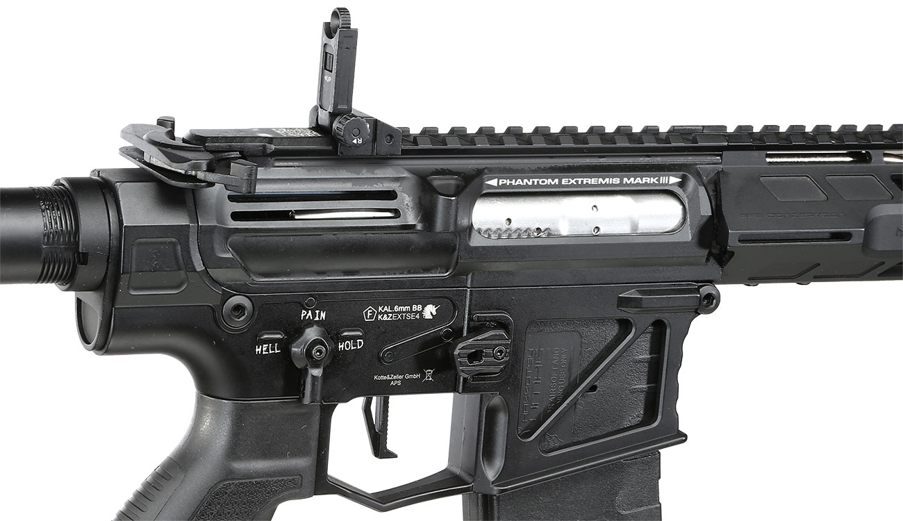 Versandrcklufer APS Phantom Extremis Rifle MK3 eSilver Edge SDU-MosFet Vollmetall S-AEG 6mm BB schwarz Bild 8