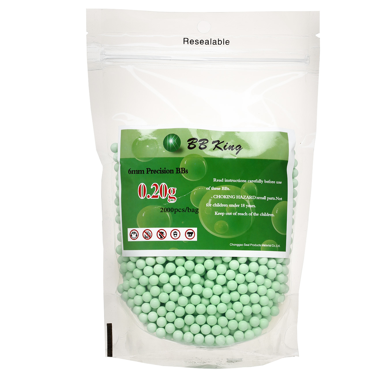 BB King Precision BBs 0.20g 2.000er Beutel Zombie Green