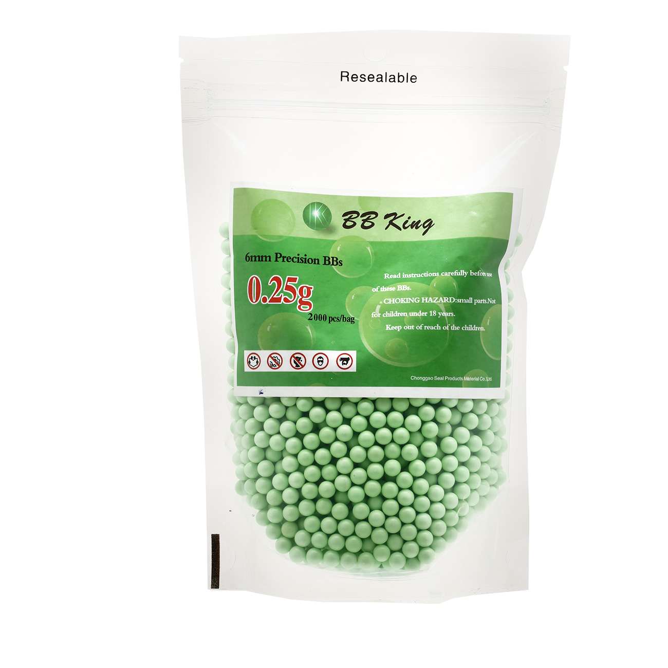 BB King Precision BBs 0.25g 2.000er Beutel Zombie Green