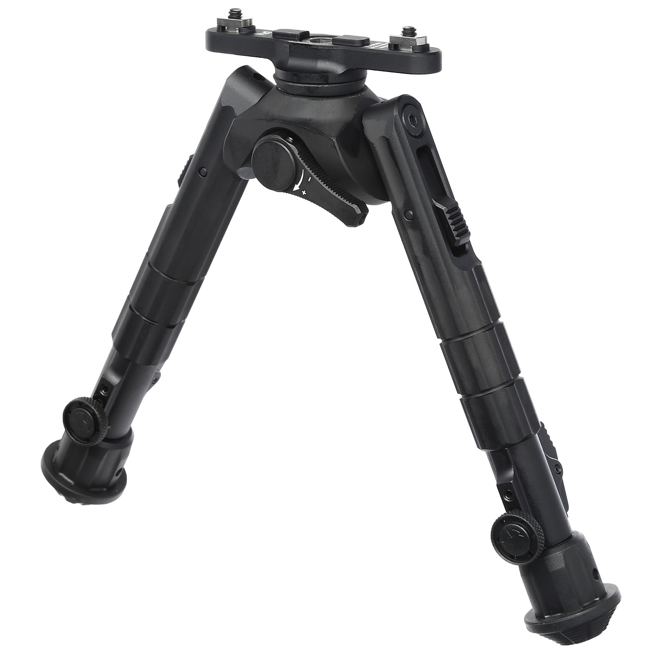 UTG M-LOK Heavy Duty Recon 360 Grad Metall Zweibein - Gummife 160 - 230 mm schwarz Bild 1